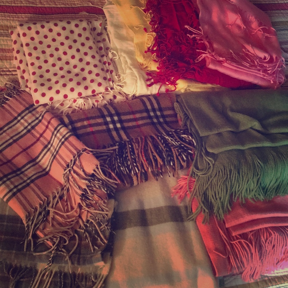 women’s scarves, wraps and pashminas lot of 11